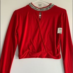 Crop Red Blouse